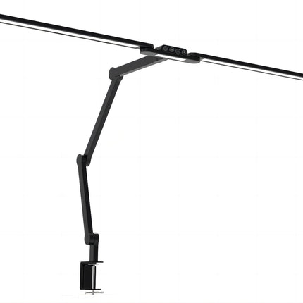 Skrivebordslampe - LED - Tranformerbar med svingarm og holder - 1600 Lumen - Sort