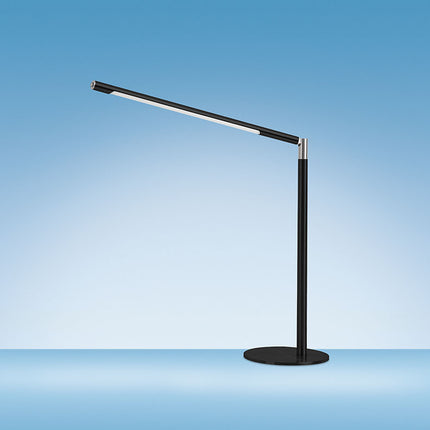 Metal Skrivebordslampe - Med Base og Transformbar arm - Sort- Står alene
