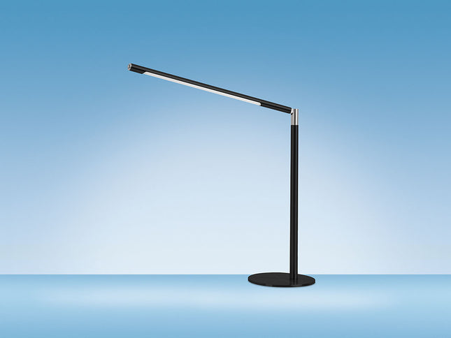 Metal Skrivebordslampe - Med Base og Transformbar arm - Sort- Står alene