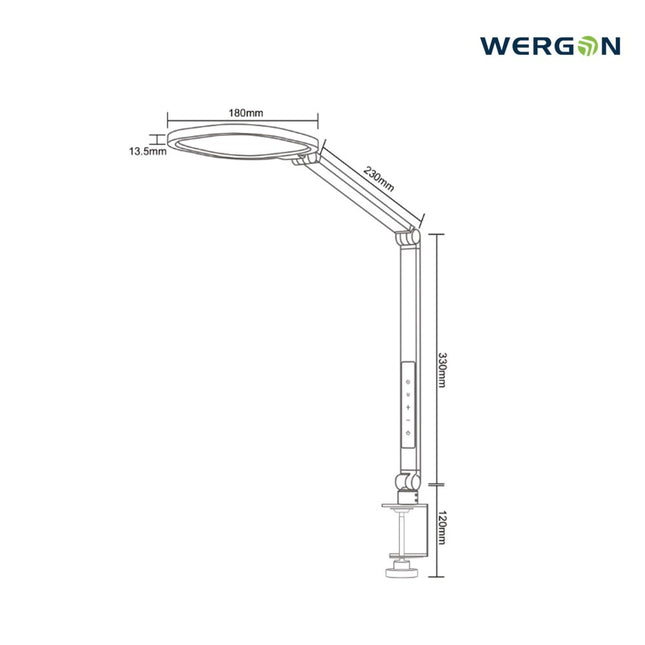 Skrivebordslampe - LED - Transformerbar med fjernbetjening - 1300 Lumen - Sort
