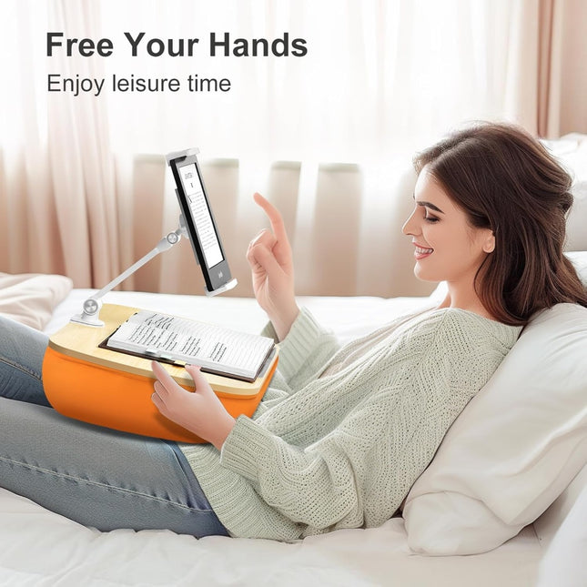 WERGON - Atlas - Tablet / Laptop / smartphone - Pudestøtte & roterbar holder 4-15" - Bøg/orange