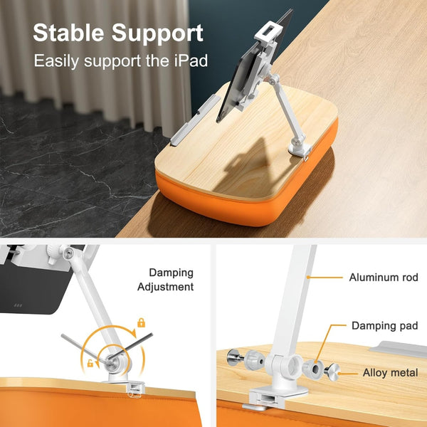 WERGON - Atlas - Tablet / Laptop / smartphone - Pudestøtte & roterbar holder 4-15" - Bøg/orange