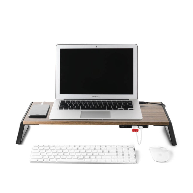 WERGON - Ember - Laptop / Monitor Desktop Design møbel med USB hub - B: 56cm - Valnød