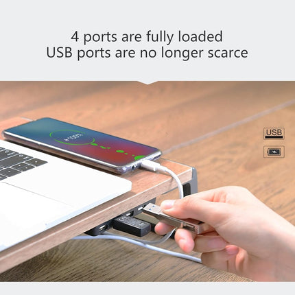 WERGON - Ember - Laptop / Monitor Desktop Design møbel med USB hub - B: 56cm - Valnød