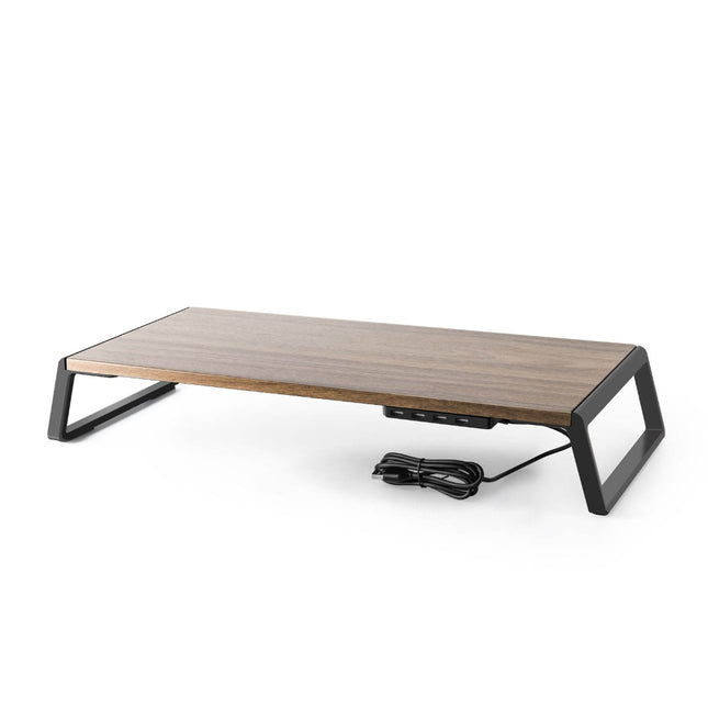 WERGON - Ember - Laptop / Monitor Desktop Design møbel med USB hub - B: 56cm - Valnød