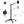 WERGON - Nova - Justerbar Alu 5-i-1 holder med hjul m/ LED ringlys - Til Laptop/tablet/smartphone 4-17