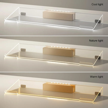WERGON - Aurora - Holder til tastatur med justerbart LED lys - Str.46x16cm - Sort