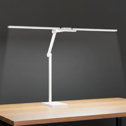 Transformbar Skrivebordslampe - Med svingarm og Square Base - 1600 Lumen - Hvid