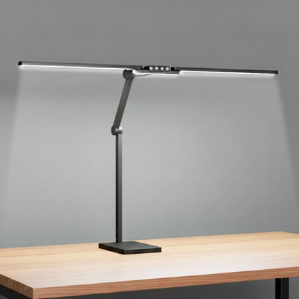 Transformbar Skrivebordslampe - Med svingarm og Square Base - 1600 Lumen - Sort