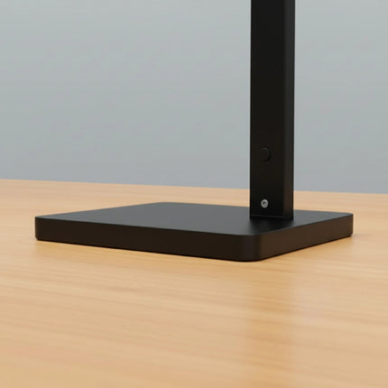Transformbar Skrivebordslampe - Med svingarm og Square Base - 1600 Lumen - Sort