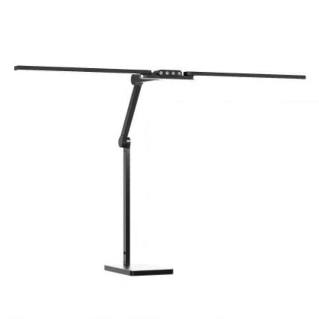 Transformbar Skrivebordslampe - Med svingarm og Square Base - 1600 Lumen - Sort