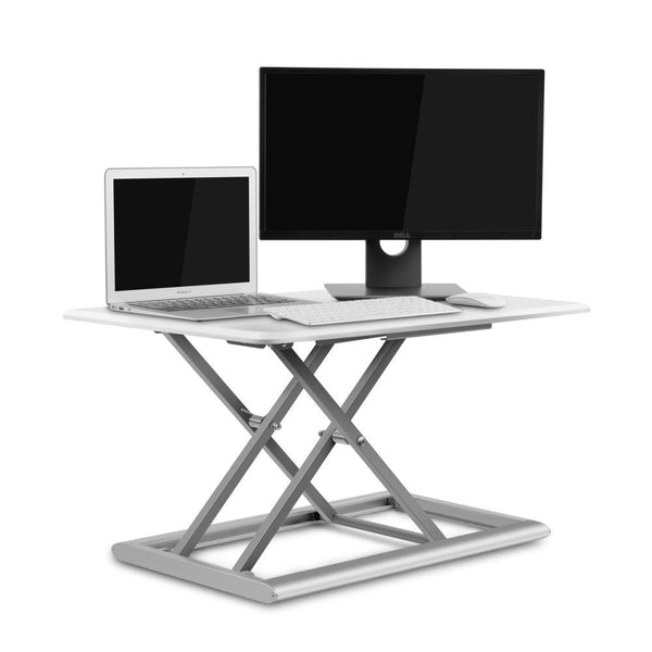 WERGON - Vincent - Justerbar Ergonomisk hæve/sænke Desk Riser til bord/arbejdsplads - Mørk brun