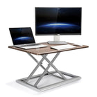 WERGON - Vincent - Justerbar Ergonomisk hæve/sænke Desk Riser til bord/arbejdsplads - Mørk brun