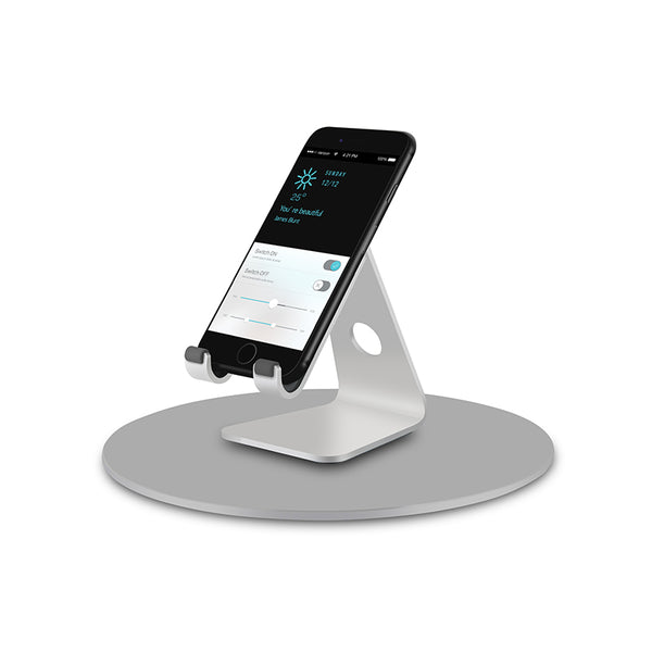 WERGON - Elias - Roterbar Skærm/Tablet Stand - Silikone - 380 grader - Sølv