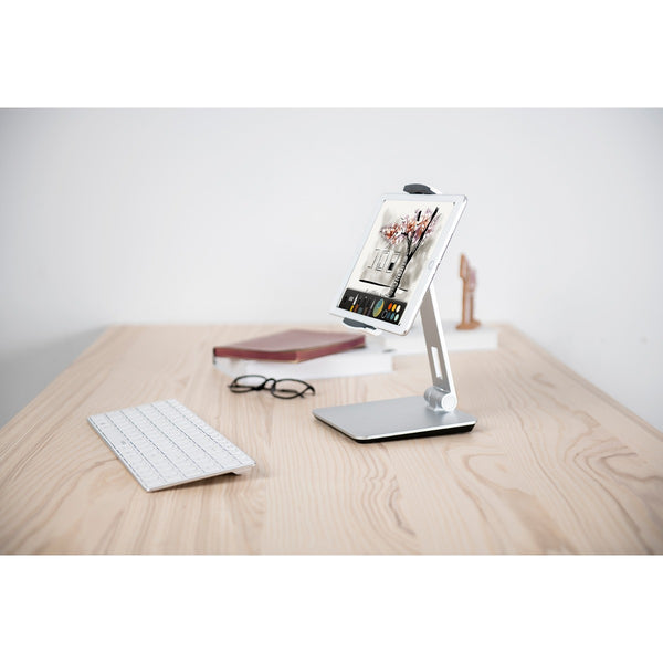 WERGON - Liva - iPhone / Smartphone / Tablet - Aluminium Fleksibel Desktop Design holder 7-13" - Silver