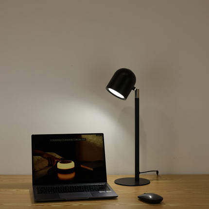 Sort Klassisk & Minimalistisk Skrivebordslampe - Med Base 