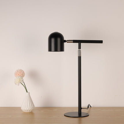 Sort Klassisk & Minimalistisk Skrivebordslampe - Med Base & Transformbar arm simpelt