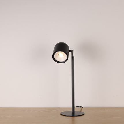 Sort Klassisk & Minimalistisk Skrivebordslampe - Med Base- I dagslys