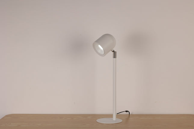 Klassisk & Minimalistisk Skrivebordslampe - Med Base - Hvid