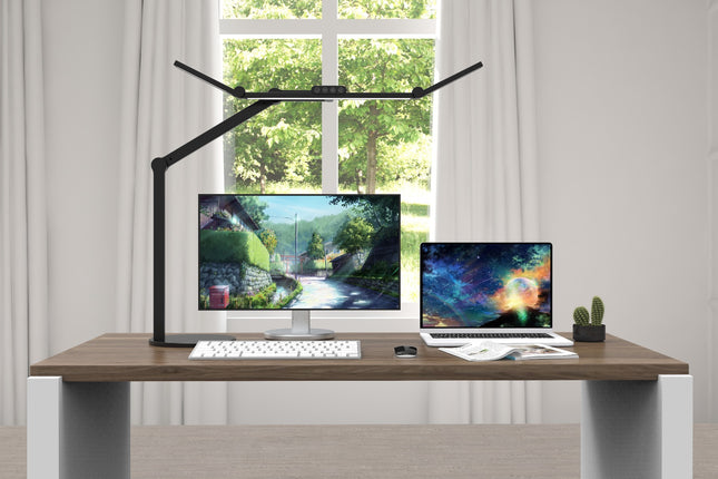 Transformbar Skrivebordslampe med Base - 1600 Lumen- Perfekt til arbejdsbordet