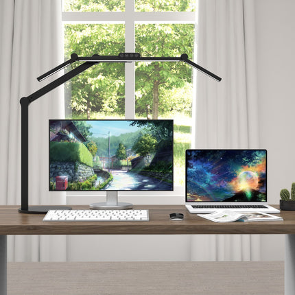 Transformbar Skrivebordslampe med Base - 1600 Lumen. Til det moderne arbejdsbord
