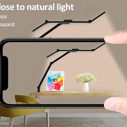 Skrivebordslampe - LED - Tranformerbar med svingarm - 1600 Lumen - Sort