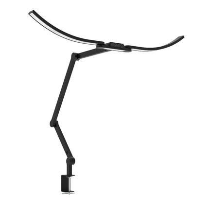 Transformbar Skrivebordslampe - Med svingarm og holder - 1600 Lumen - Sort - PLUS