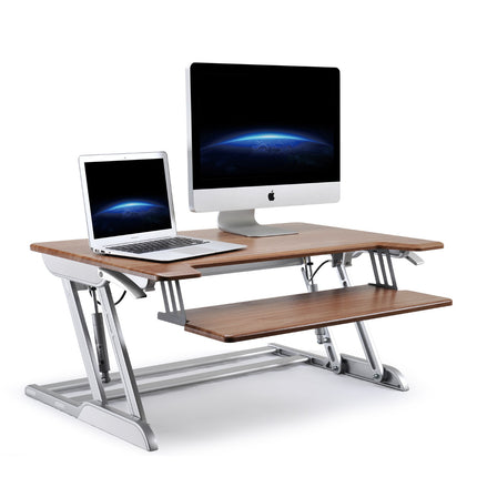 WERGON Winston Ergonomisk Hæve/Sænke Desk Riser - Mørk Brun