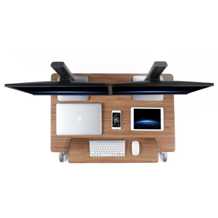 WERGON Winston Ergonomisk Hæve/Sænke Desk Riser - Mørk Brun