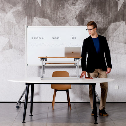 WERGON Winston Ergonomisk Hæve/Sænke Desk Riser - Mørk Brun
