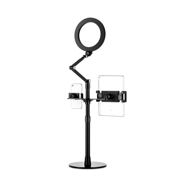 WERGON - Liv - Justerbar Livestream Mobil/tablet holder - 4,7-10" Mobil - 7-12" tablet - Sort