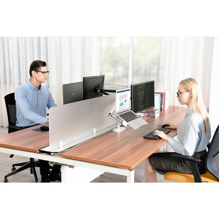 WERGON - Noah - Justerbar Dual Desktop holder - skærm Max 27" / Laptop 11-17" - Sort
