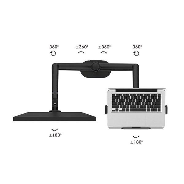 WERGON - Noah - Justerbar Dual Desktop holder - skærm Max 27" / Laptop 11-17" - Sort