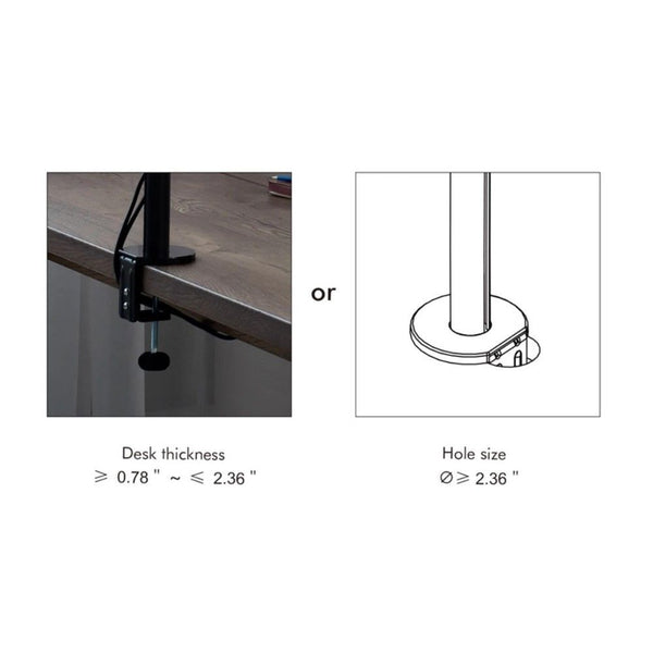 WERGON - Neptun - desktop skærmholder -  justerbar 360 grader -17-32" - Sølv