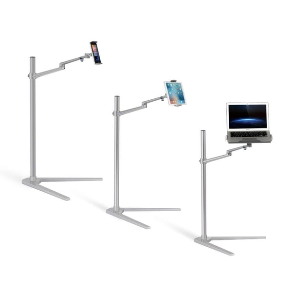 WERGON - Hera - Laptop / iPhone / tablet 4-17" - Justerbar Design -  Alu holder H:41-102cm - Sølv