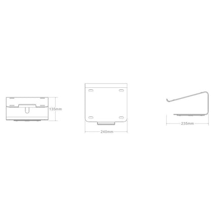 WERGON - Aksel - Laptop/MacBook - Alu Desktop Design holder 11-17" - Mørkegrå