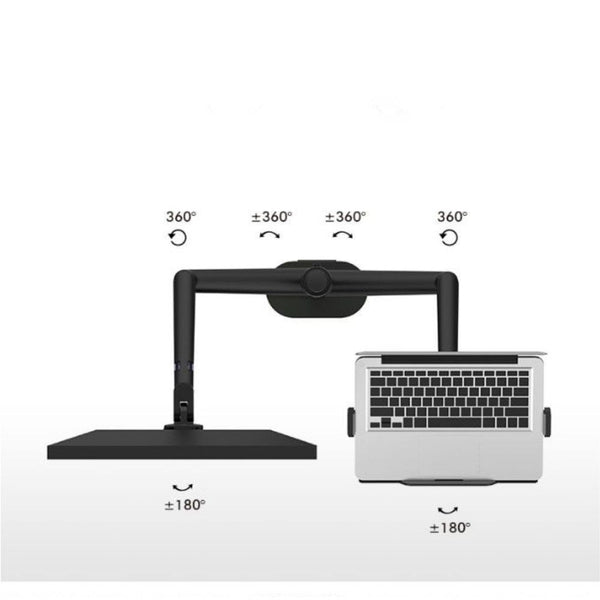 WERGON - Konrad - Justerbar Dual holder - Til en Laptop 11-17" + en Monitor skærm Max 27"  - Sort