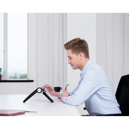 WERGON - Nor - iPhone / tablet 7-12,9" - Laptop 9,7-15,6"- Foldbar / Transportabel - Aluminium - Sort/hvid