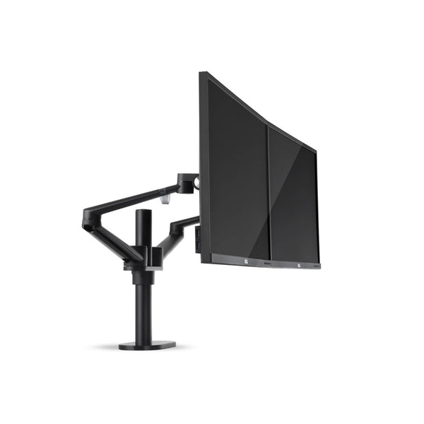 WERGON - Titan - Justerbar Dual LCD / Monitor skærm holder/arm - til 2 skærme Max 32" - Sort